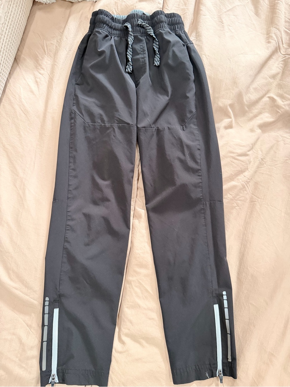 Boys Black Drawstring Active Pants